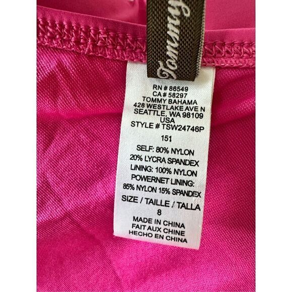 Tommy Bahama Fuchsia One Piece Ruffle Swimsuit size 8 - Picture 3 of 10